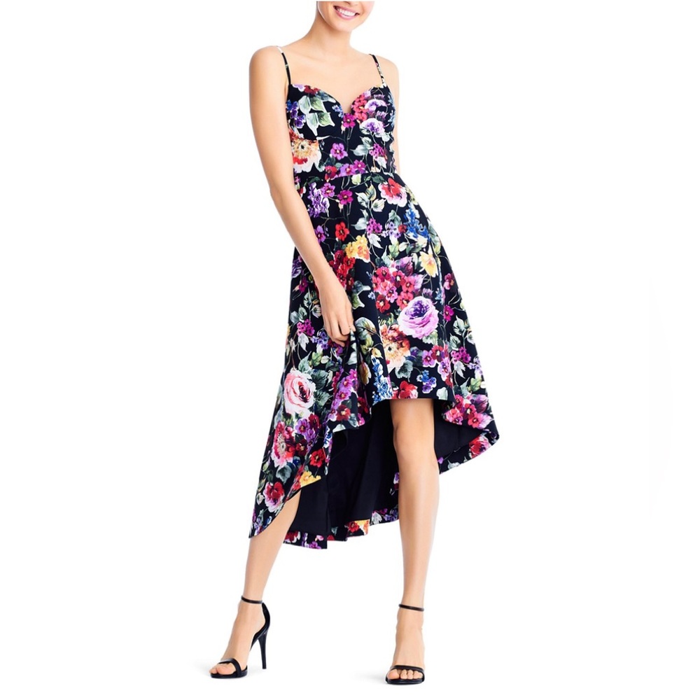 Aidan by Aidan Mattox Floral High/Low Dress